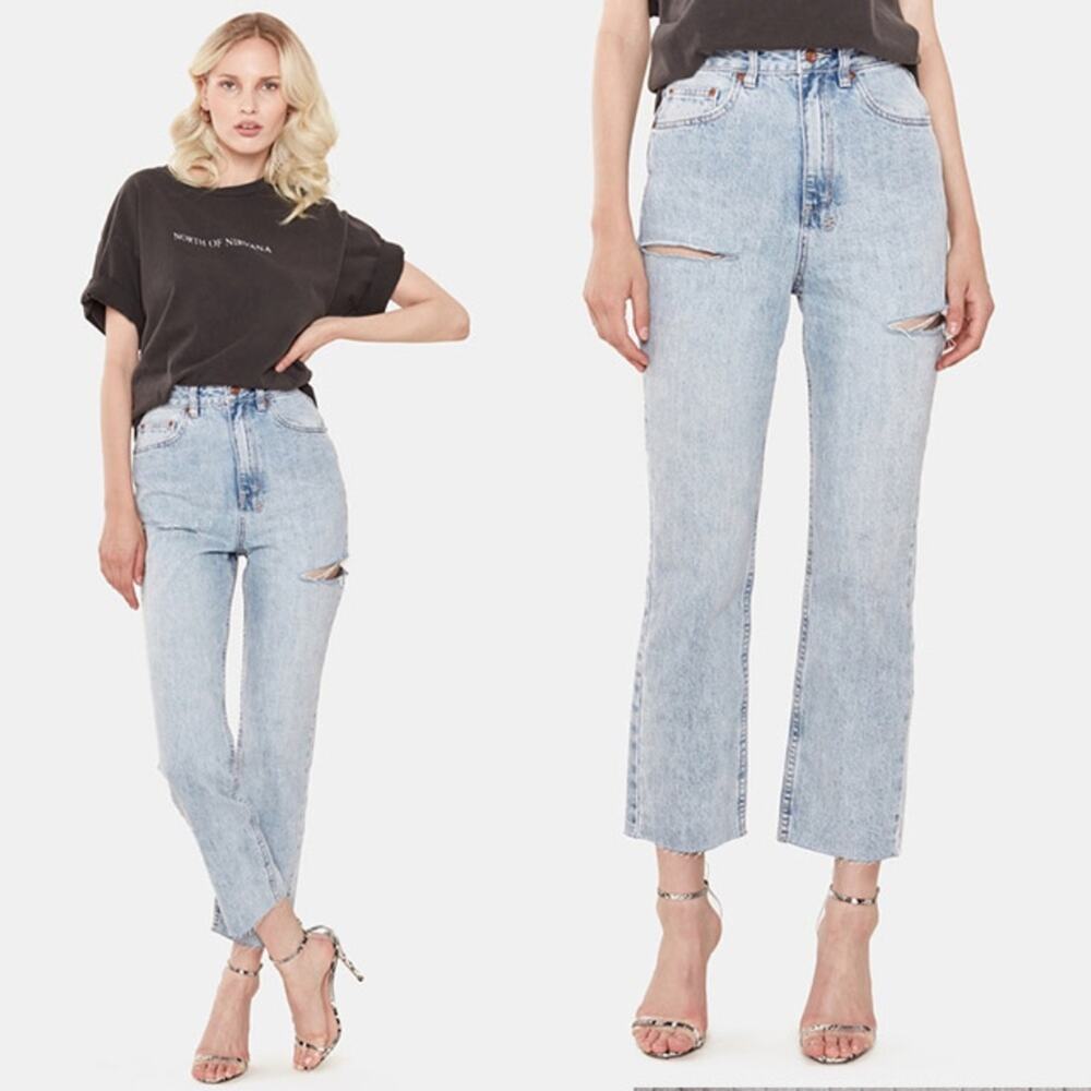 Ksubi Chlo Wasted Super High Rise Slash Distressed Jeans NWT Size 31 Ankle
